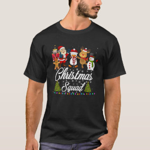 Christmas Squad Santa Reindeer Snowman Gingerbread T-Shirt