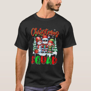 Christmas Squad Snowman Santa Sunglasses Elf Costu T-Shirt