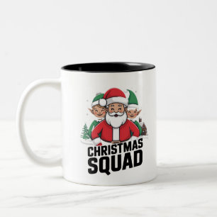 Christmas Squad T-shirt Graphic Design Art Two-Tone Coffee Mug