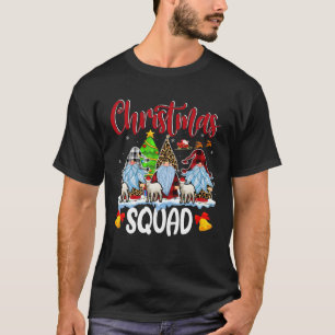 Christmas Squad White Leopard Red Plaid Gnomes Goa T-Shirt