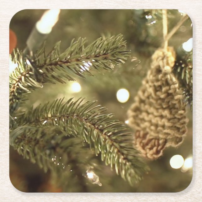 Christmas Square Paper Coaster (Front)