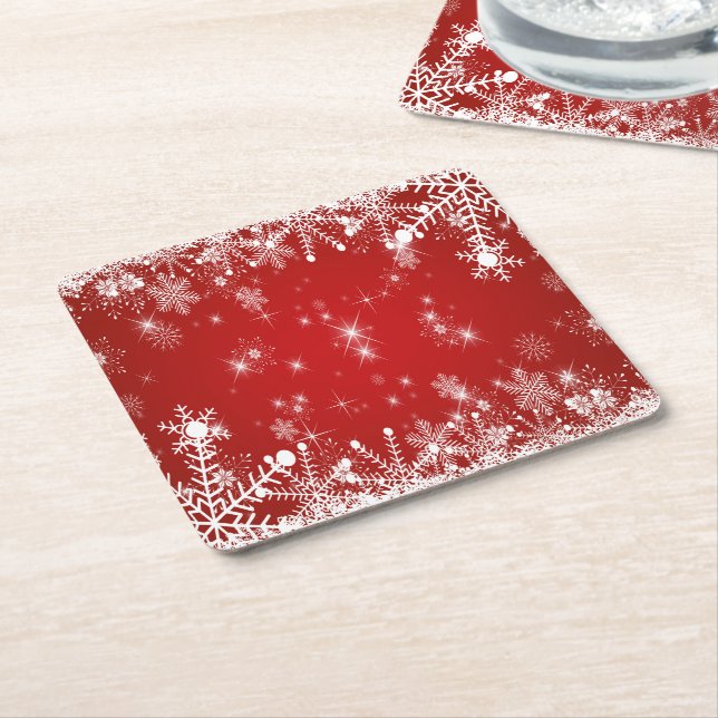 Christmas Square Paper Coaster (Angled)