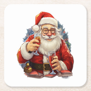 Christmas Square Paper Coaster