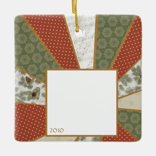 Christmas Square Photo Ornament (Front)