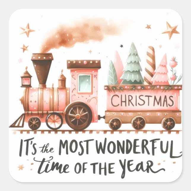 Christmas Square Sticker (Front)