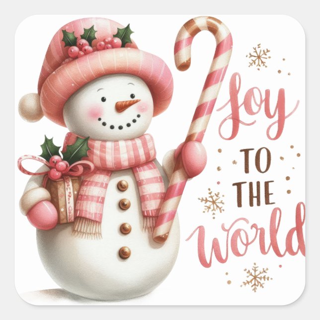 Christmas Square Sticker (Front)