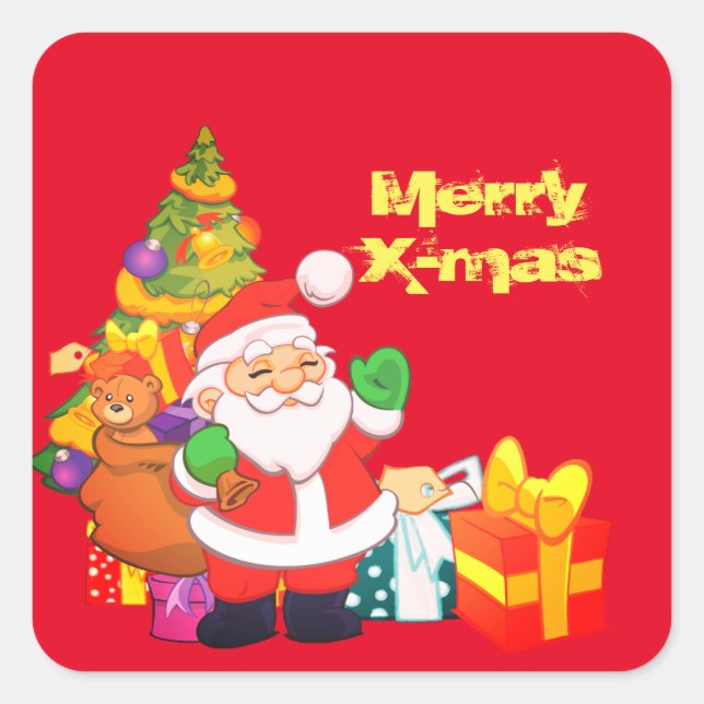 Christmas Square Sticker (Front)