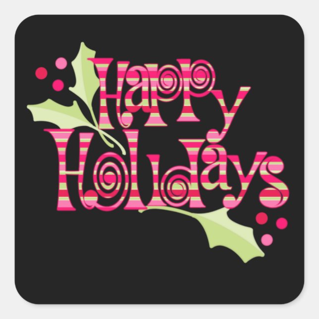 Christmas Square Sticker (Front)