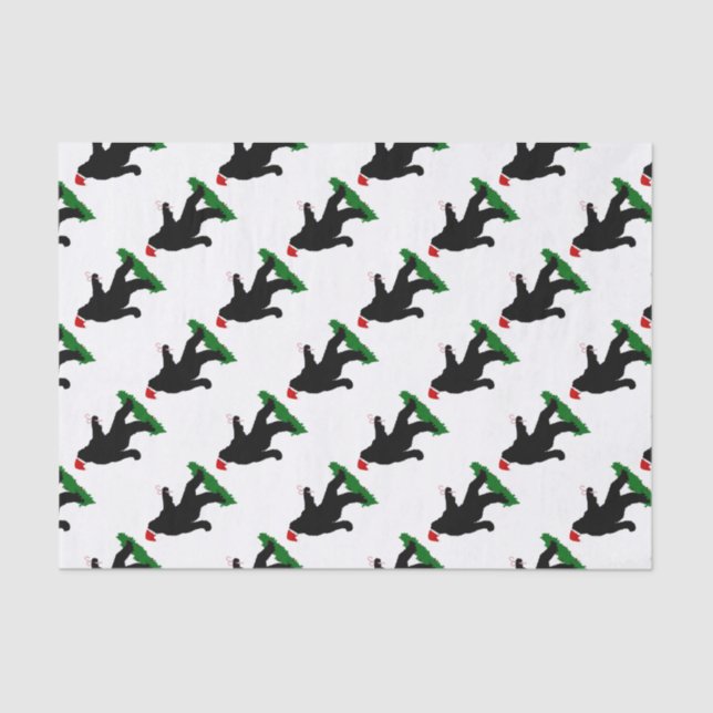 Christmas Squatch - Squatchin' with Candy Canes Tissue Paper (Front)