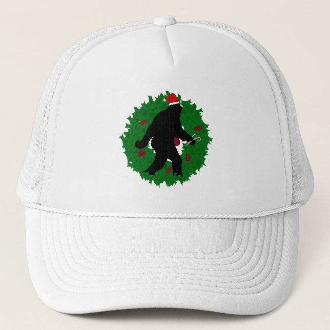 Christmas Squatchin' Trucker Hat (Front)