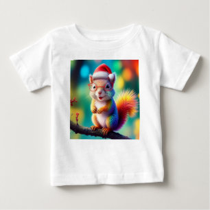 Christmas Squirrel As Santa Claus-56765 Baby T-Shirt