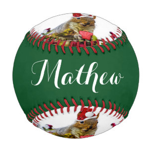 Christmas Squirrel Baseball