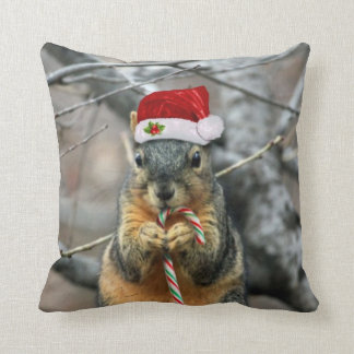 Christmas squirrel cushion