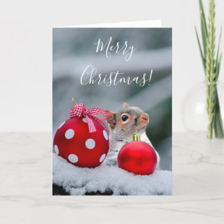 Christmas Squirrel greeting card