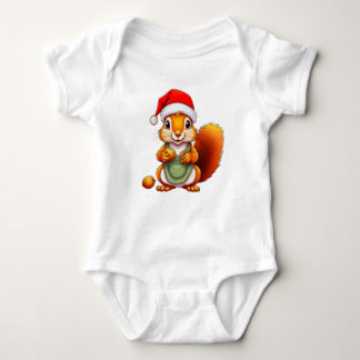 Christmas Squirrel – Holiday Design for Babies Baby Bodysuit
