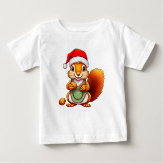 Christmas Squirrel – Holiday Design for Babies Baby T-Shirt