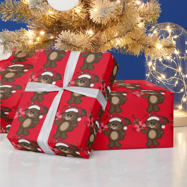 Christmas squirrel Holiday wrapping paper (Holidays)