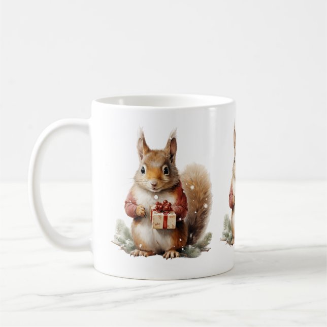 Christmas Squirrel Mug (Left)