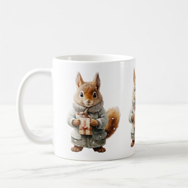 Christmas Squirrel Mug (Left)
