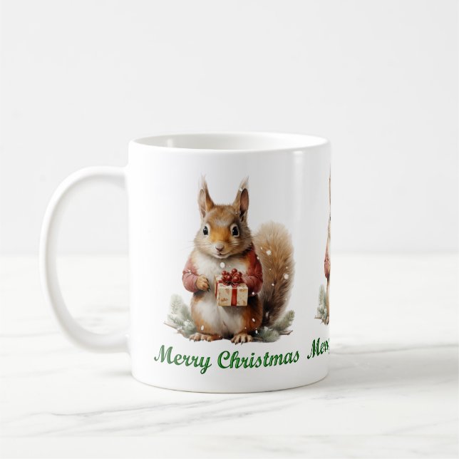 Christmas Squirrel Mug (Left)