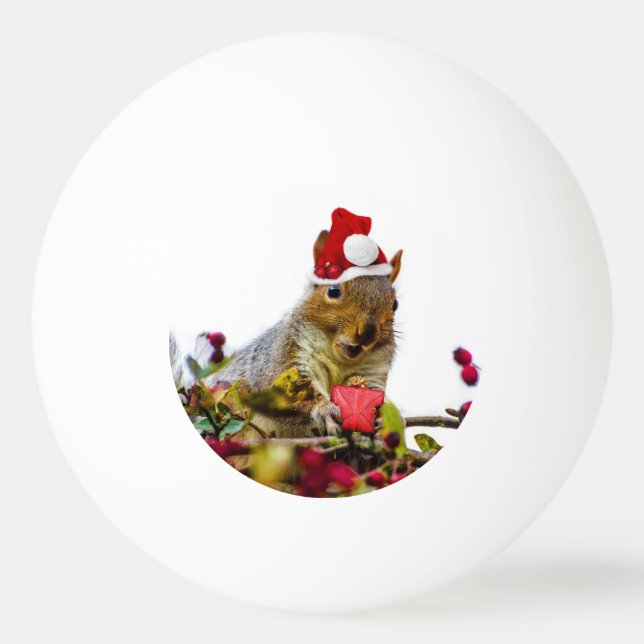 Christmas Squirrel Ping Pong Ball (Front)