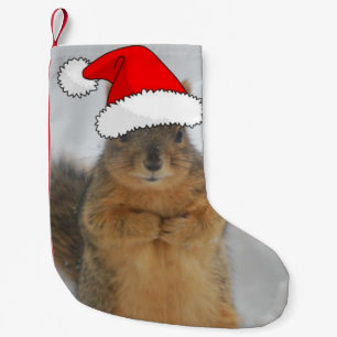 Christmas Squirrel Small Christmas Stocking