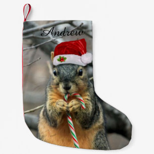 Christmas Squirrel Small Christmas Stocking