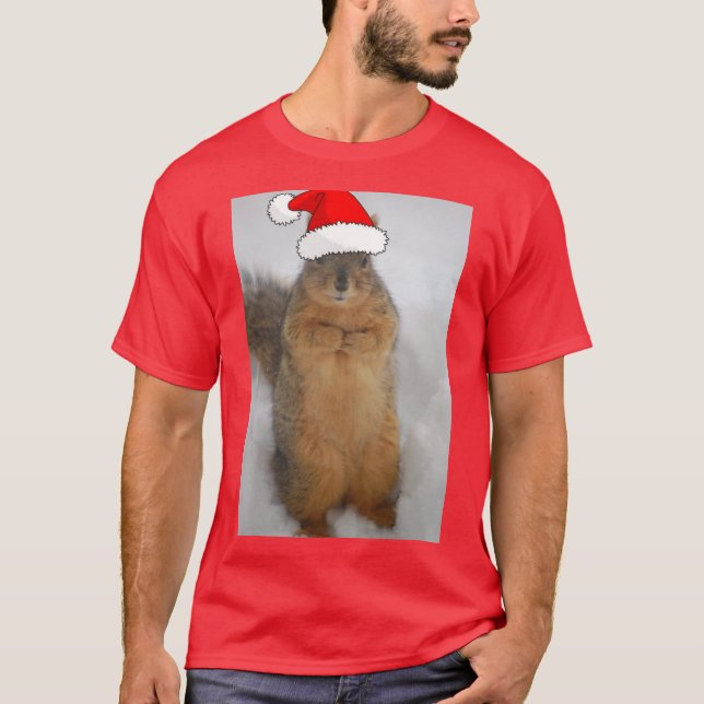 Christmas Squirrel T-Shirt (Front)