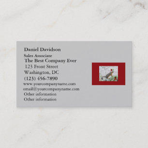 Christmas Squirrel with Christmas Stocking Business Card