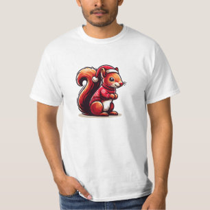 Christmas Squirrel with Santa Hat, Xmas Squirrel T-Shirt