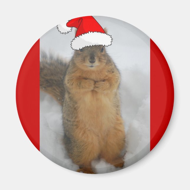 Christmas Squirrels Magnet (Front)