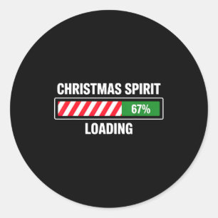 Christmas Srit Loading 67  Classic Round Sticker