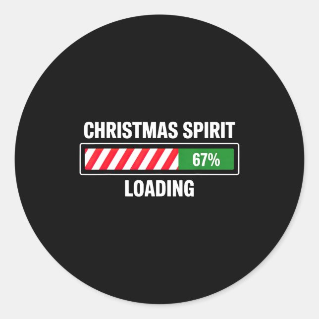 Christmas Srit Loading 67  Classic Round Sticker (Front)