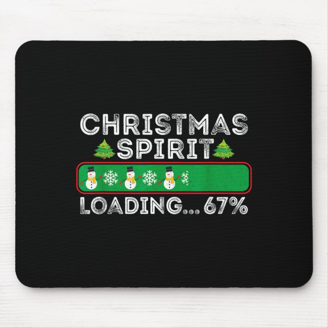 Christmas Srit Loading 67 Six Seven Meme Funny Sno Mouse Pad (Front)