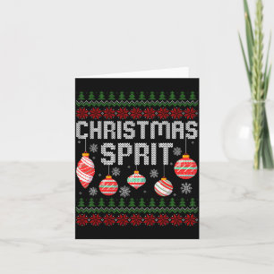 Christmas Srit Matching Funny Couples Ugly Sweater Card