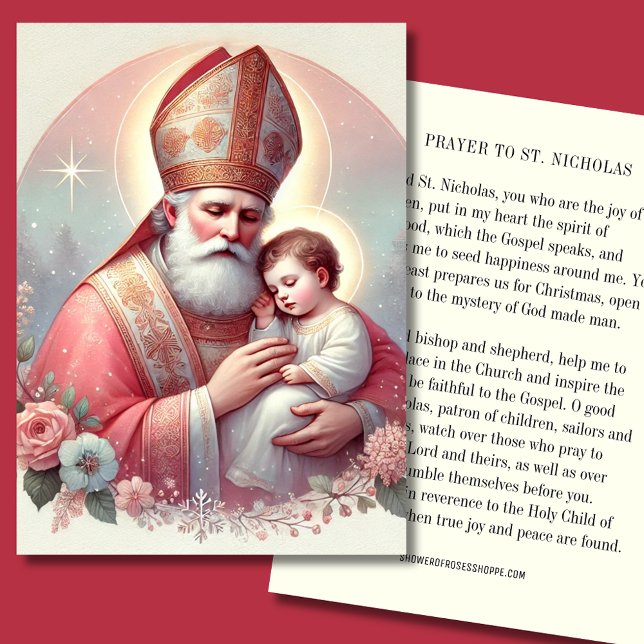 Christmas St. Nicholas. Baby Jesus Feast Day Business Card (Creator Uploaded)