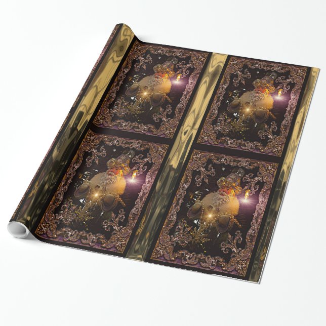 Christmas St. Nicholas Victorian Wrapping Paper (Unrolled)