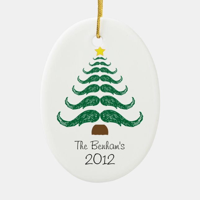 Christmas Staches Tree Ceramic Tree Decoration (Front)