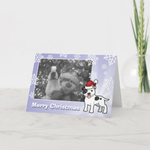 Christmas Staffordshire Bull Terrier Holiday Card