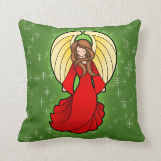 Christmas Stained Glass Angel Cushion