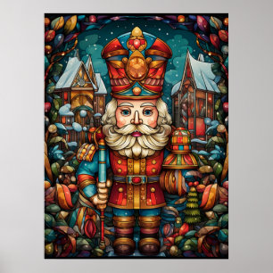 Christmas Stained Glass Poster