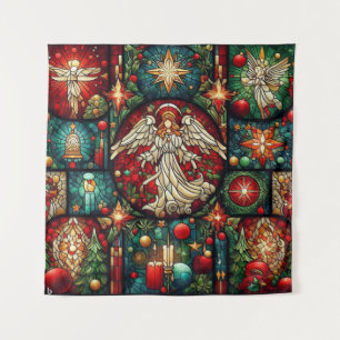 Christmas Stained Glass Tapestry