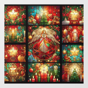 Christmas Stained Glass Window Cling