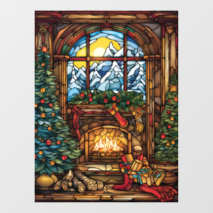 Christmas Stained Glass Window Cling
