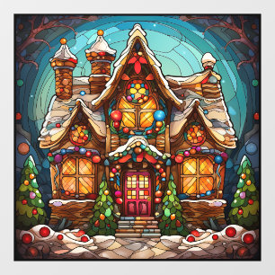 Christmas Stained Glass Window Cling