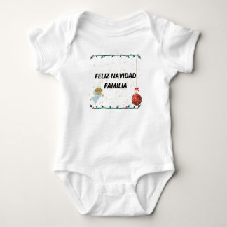 CHRISTMAS-STAMPED MAMELUCO BABY BODYSUIT
