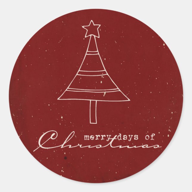 Christmas Stamps Classic Round Sticker (Front)