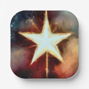 Christmas Star 1 Paper Plate