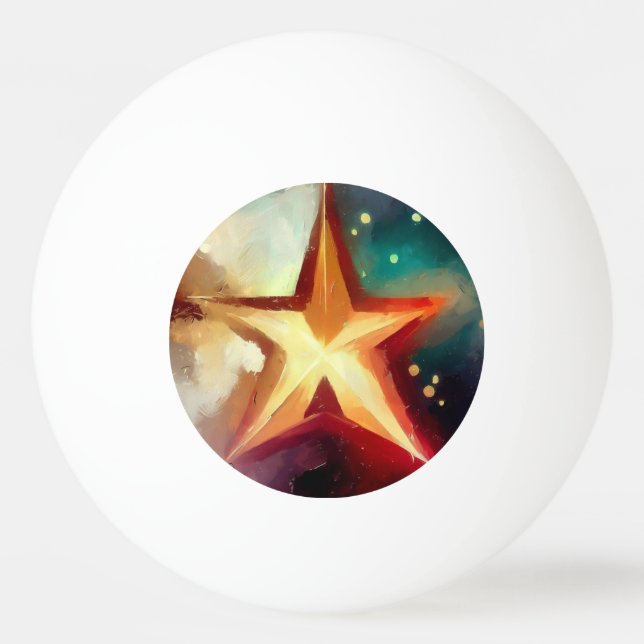 Christmas Star (3) Ping Pong Ball (Front)