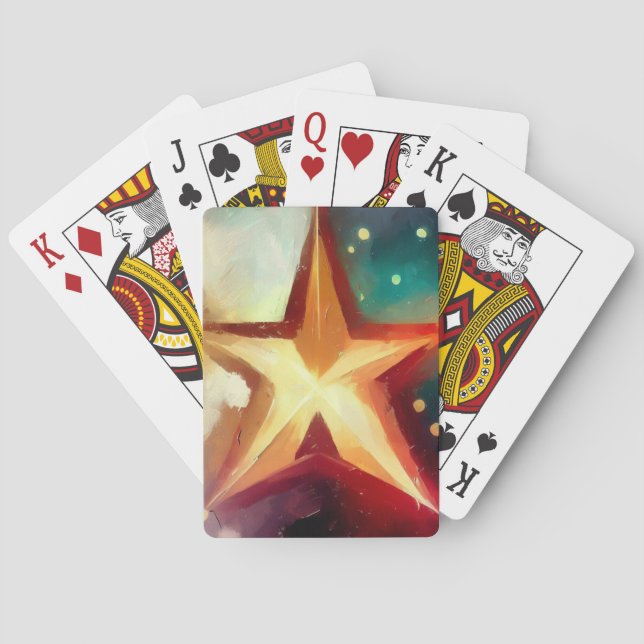 Christmas Star (3) Playing Cards (Back)